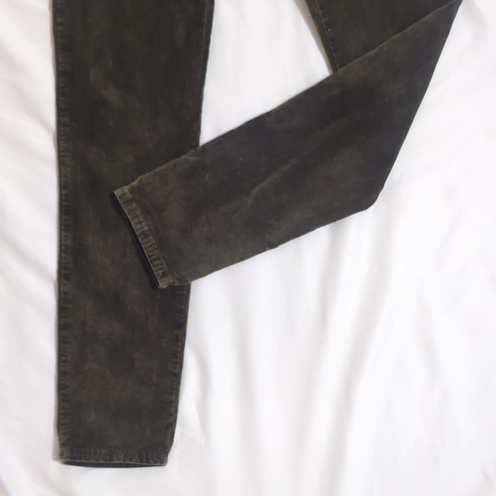Lucky Brand Brooke Legging Jean, Color Forest Green Velvet Size 2 - Picture 8 of 16